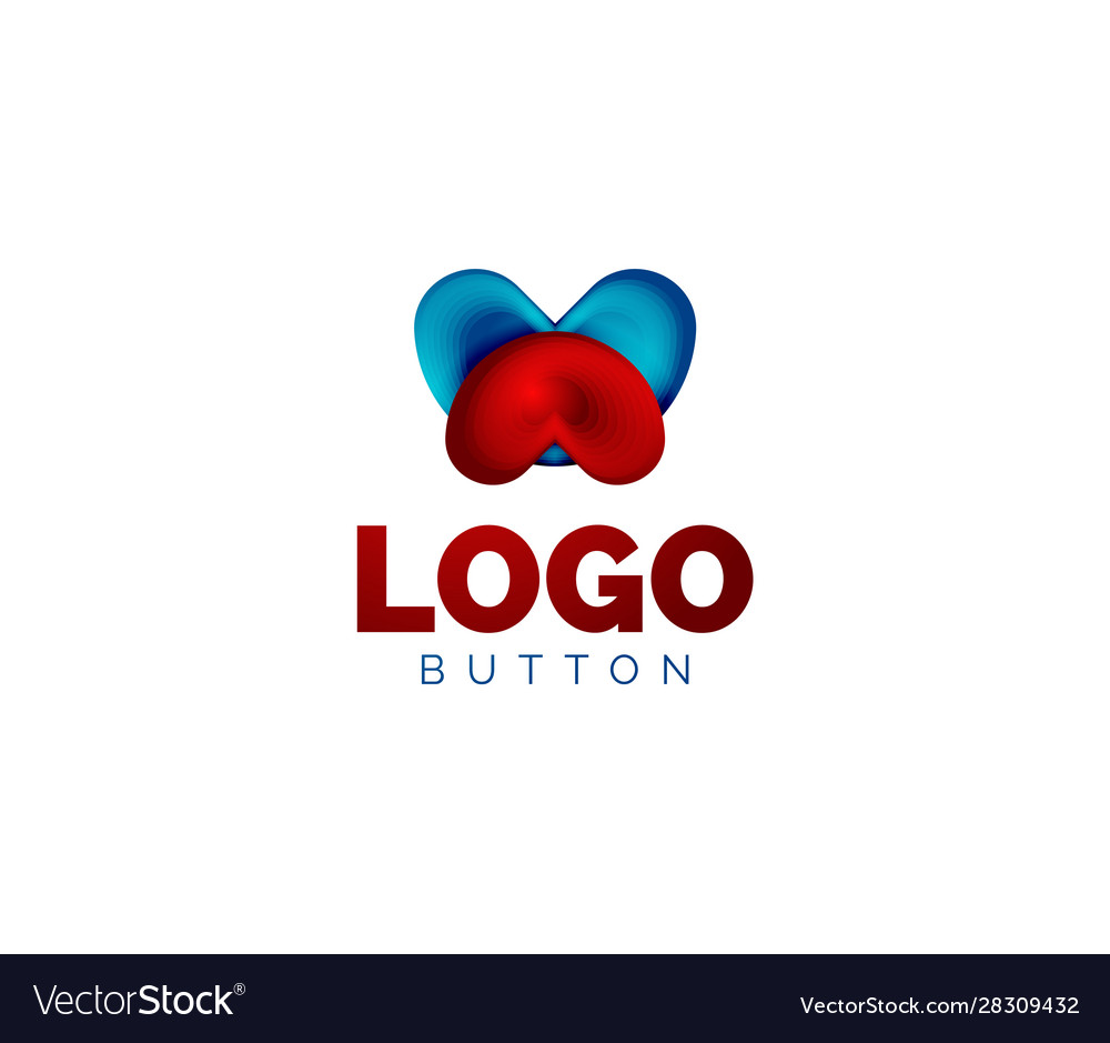 Abstract round shape logo template minimal