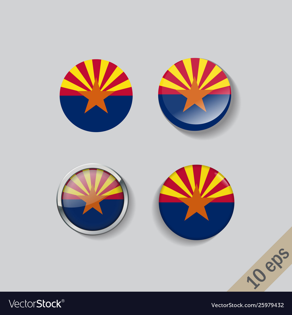 Arizona Flag Buttons