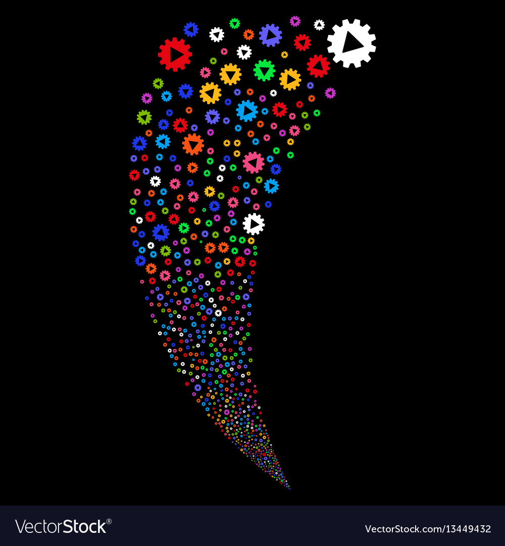 Automation random stream vector image Automation random stream