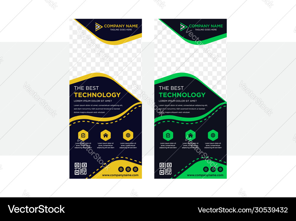 Construction roll up vertical banner design templa