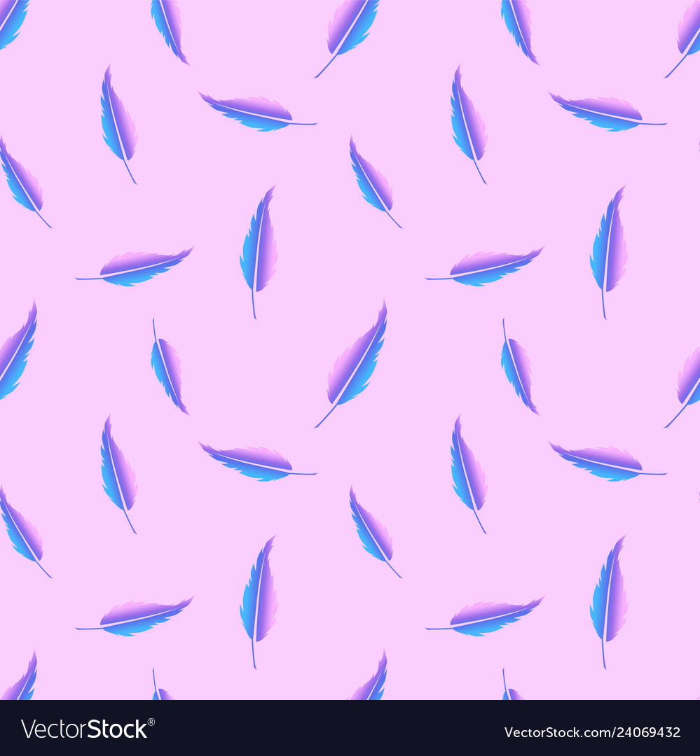 Feather seamless pattern vector image Feather seamless pattern