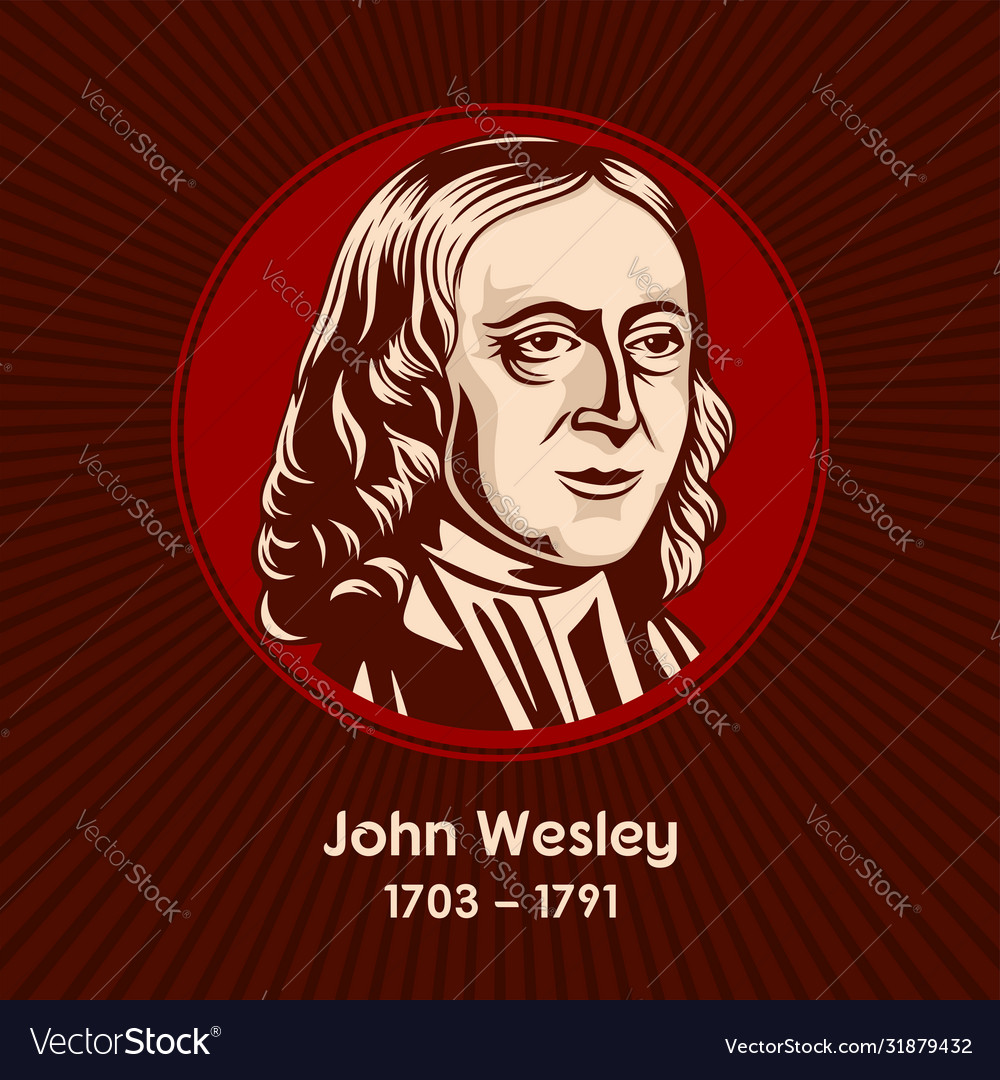 John wesley was an english cleric Royalty Free Vector Image