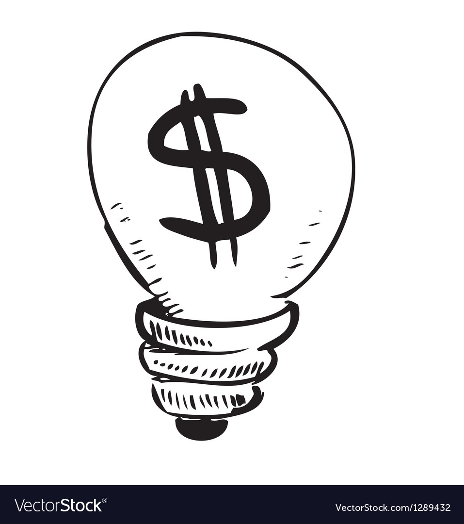 Lightbulb with dollar symbol inside