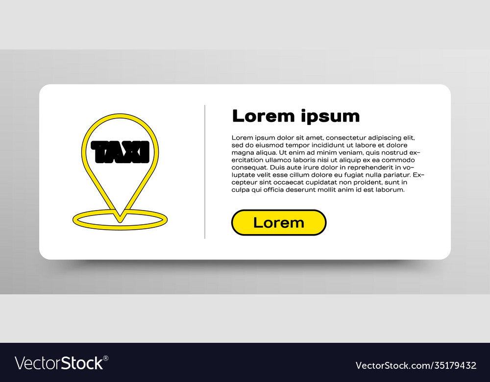 Line map pointer with taxi icon isolated on white Vector Image Line map pointer with taxi icon isolated on white