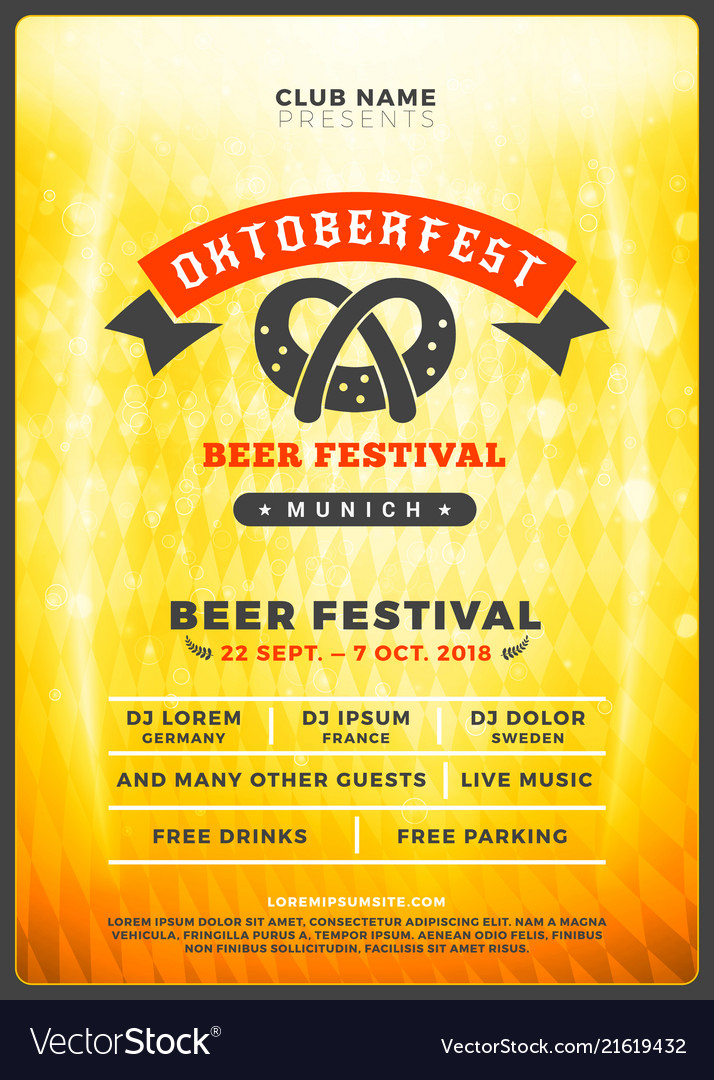 Oktoberfest beer festival celebration typography