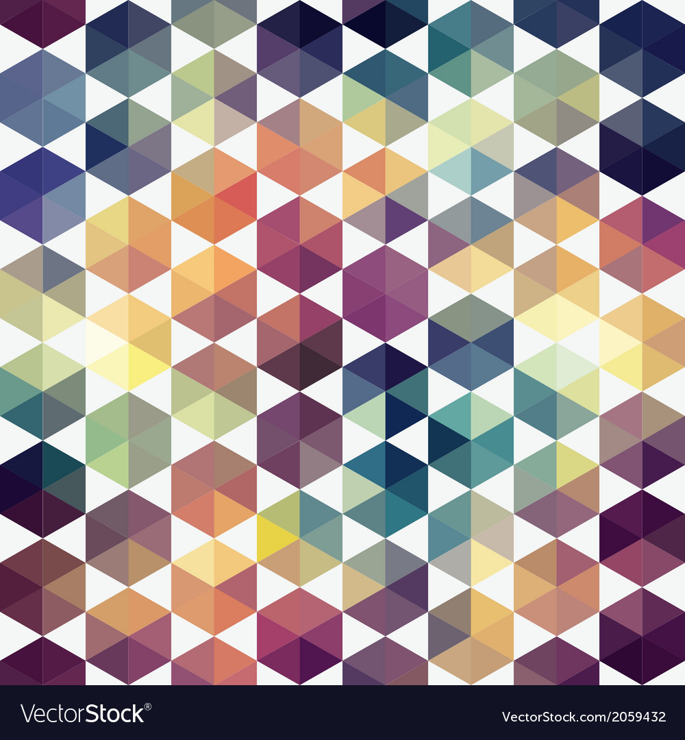 Retro Geometric Triangle Pattern