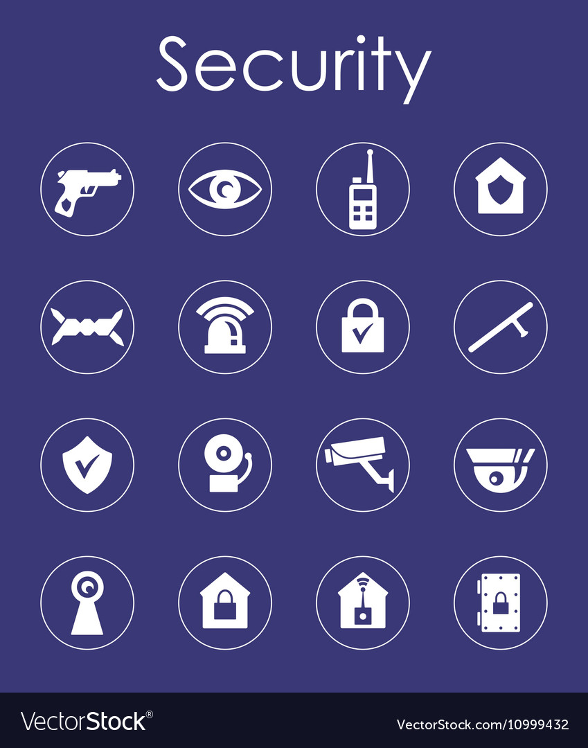 Set of security simple icons