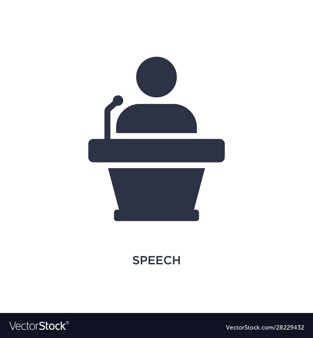 Speech icon on white background simple element