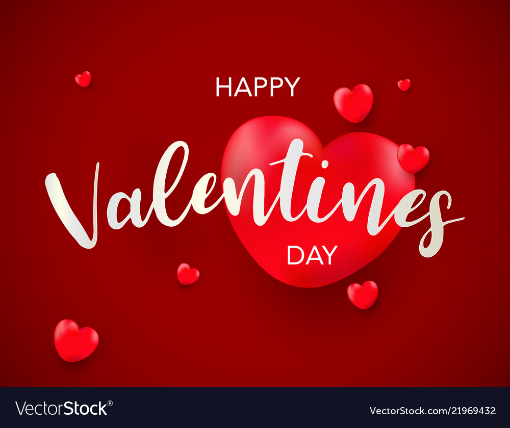 Valentines day background with balloons heart