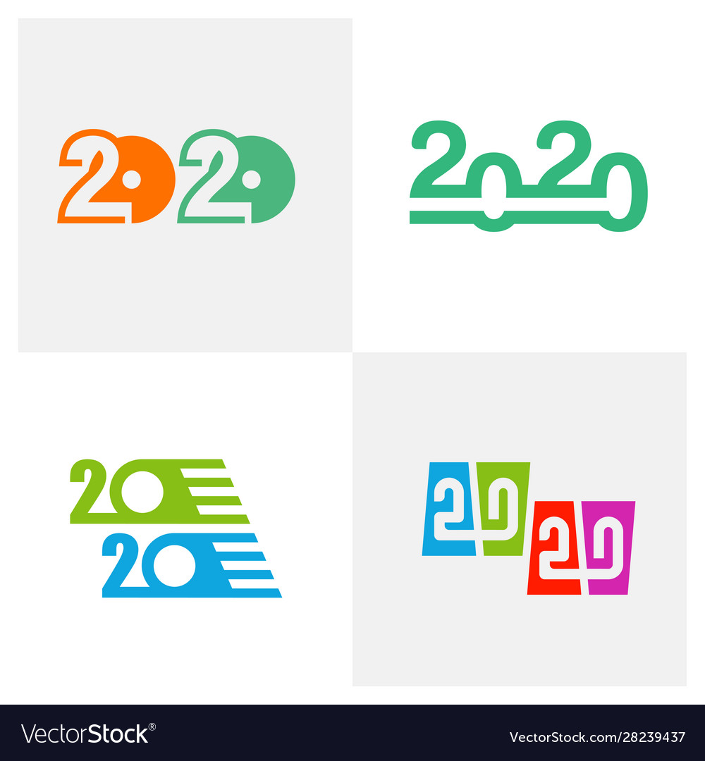 2020 logo design concept template icon symbol Vector Image