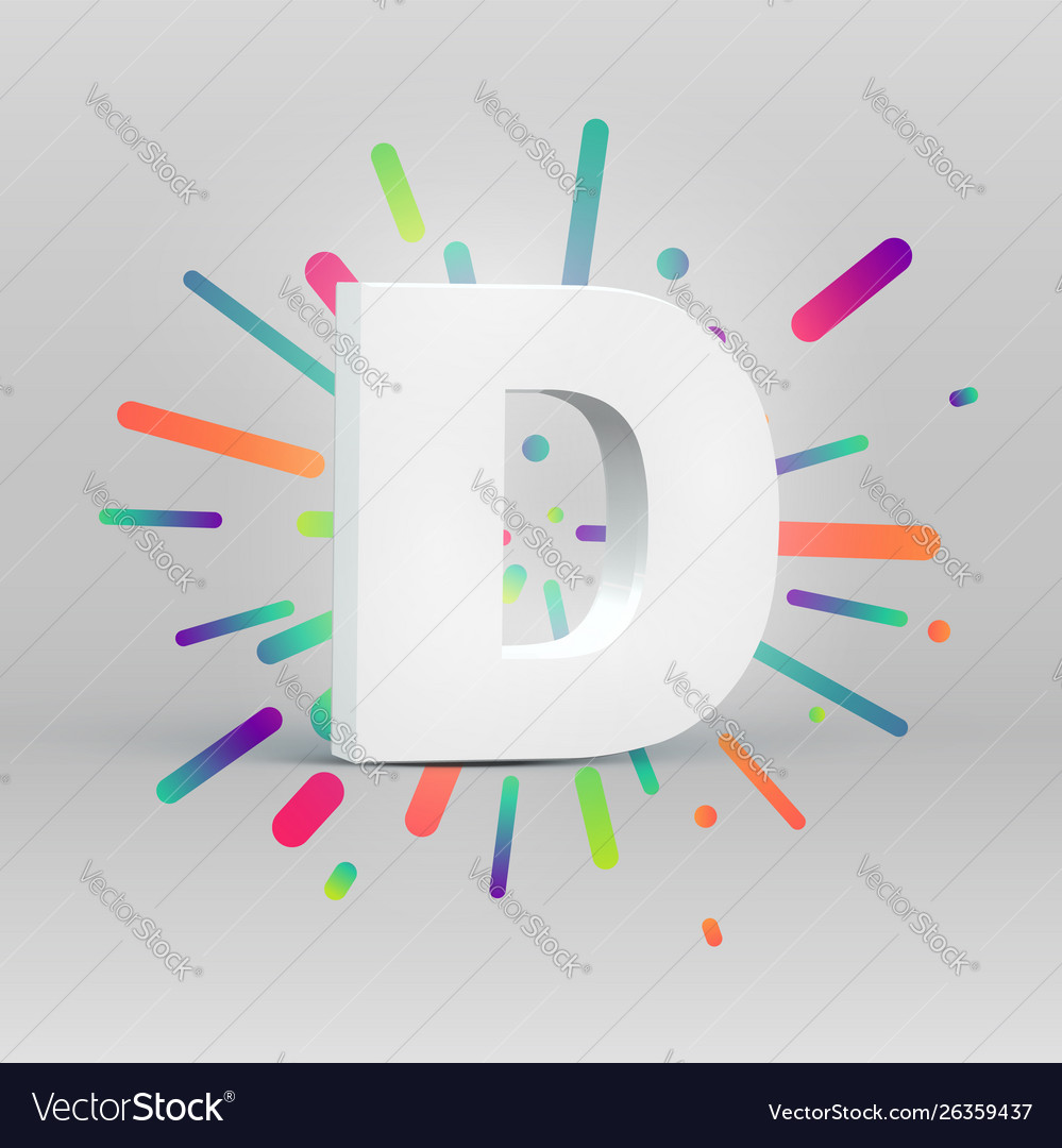 3d character from a fontset with colorful vector image 3d character from a fontset with colorful