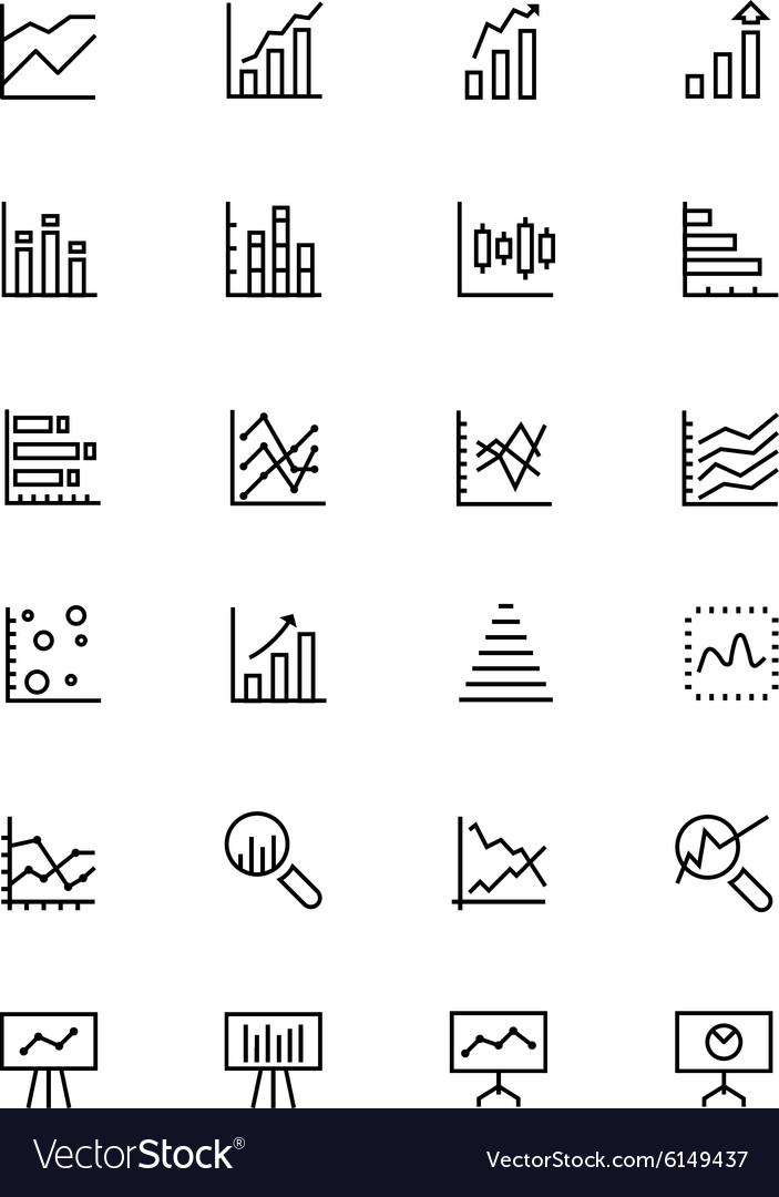 Data Analytics Line Icons Set