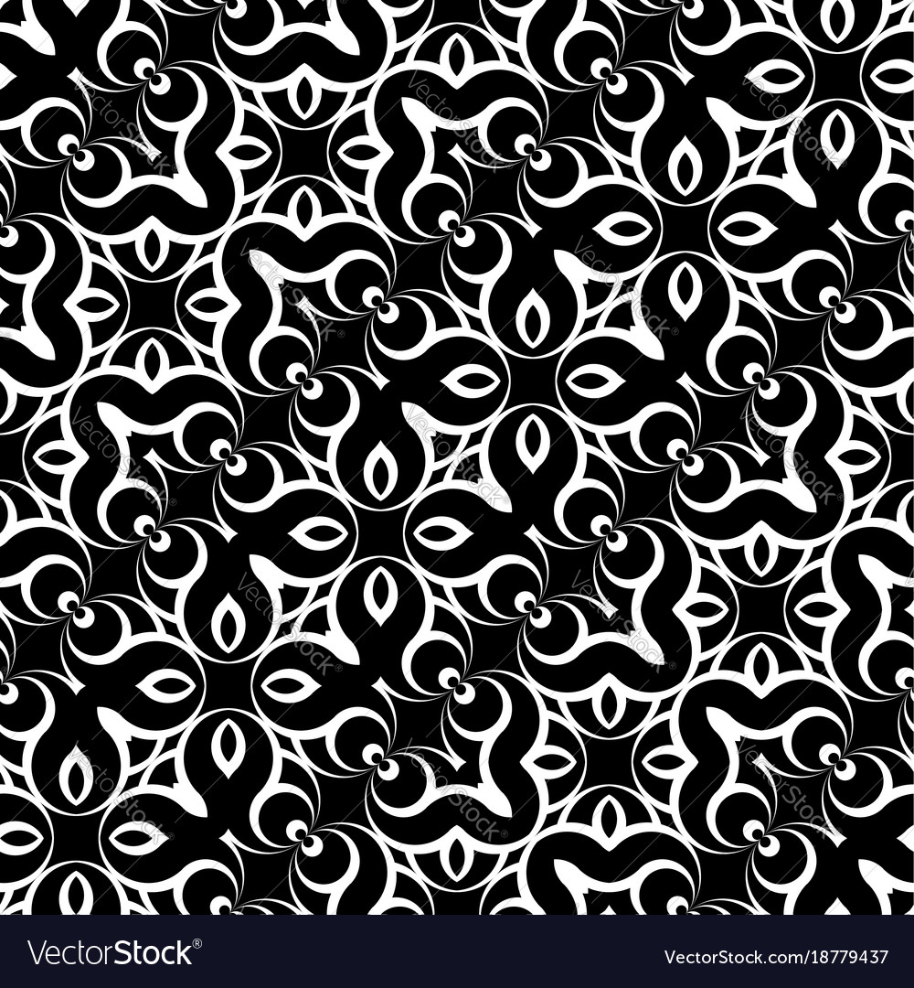 Design seamless monochrome waving decorative Vector Image