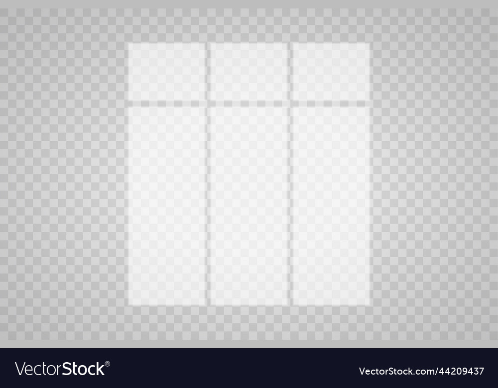Overlay shadow effect transparent window vector image Overlay shadow effect transparent window