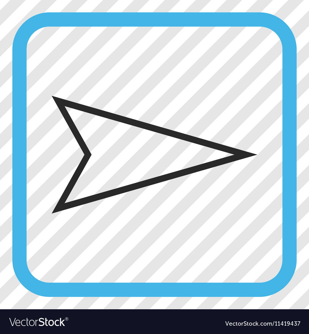 Pointer right icon in a frame