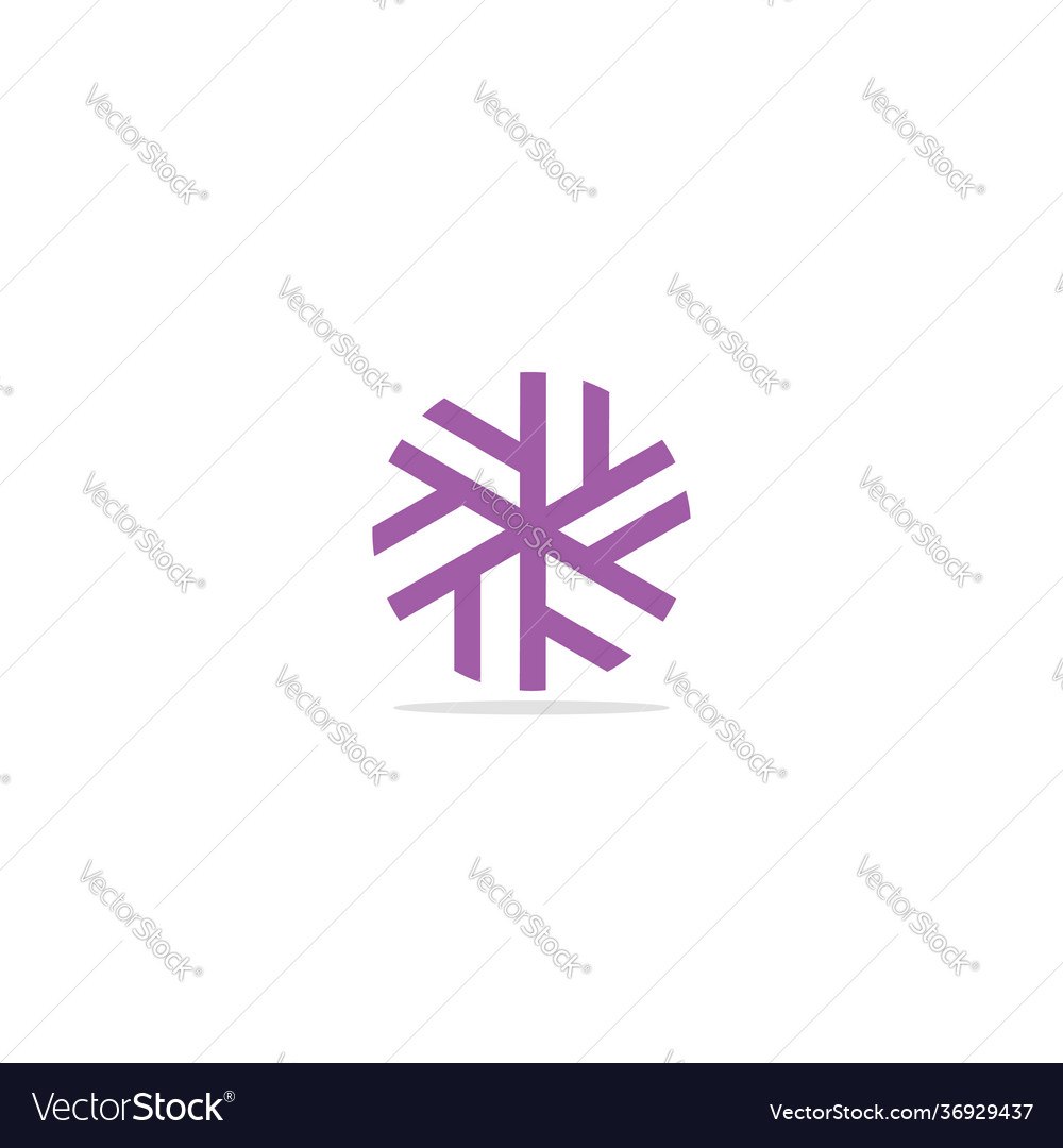 Round abstract geometry shape line logo Royalty Free Vector