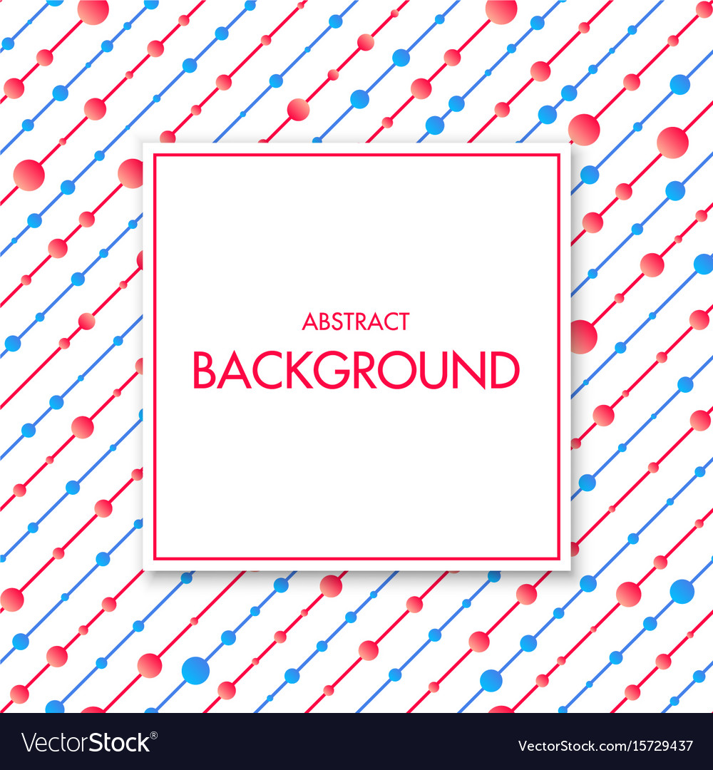 White frame with colorful geometric background