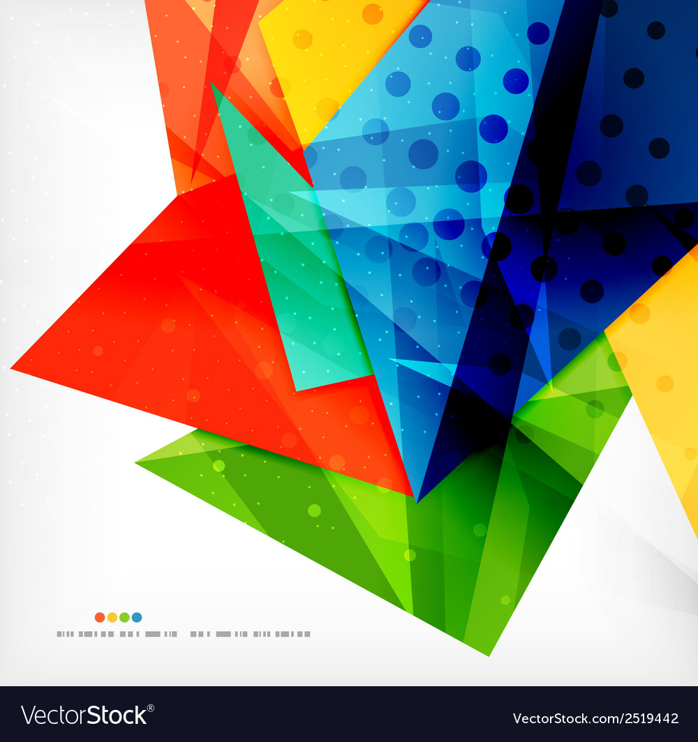 Abstract colorful overlapping composition Vector Image