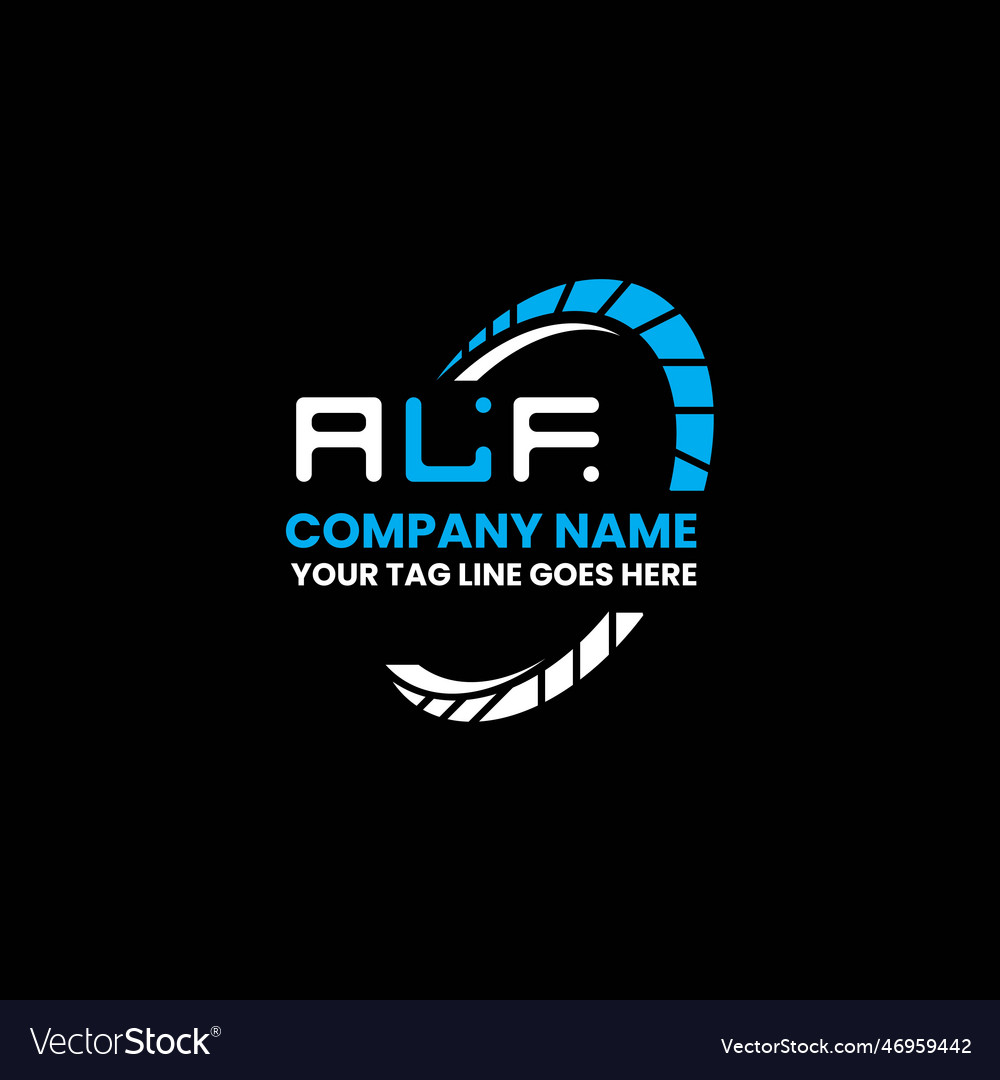 Alf letter logo creative design with graphic