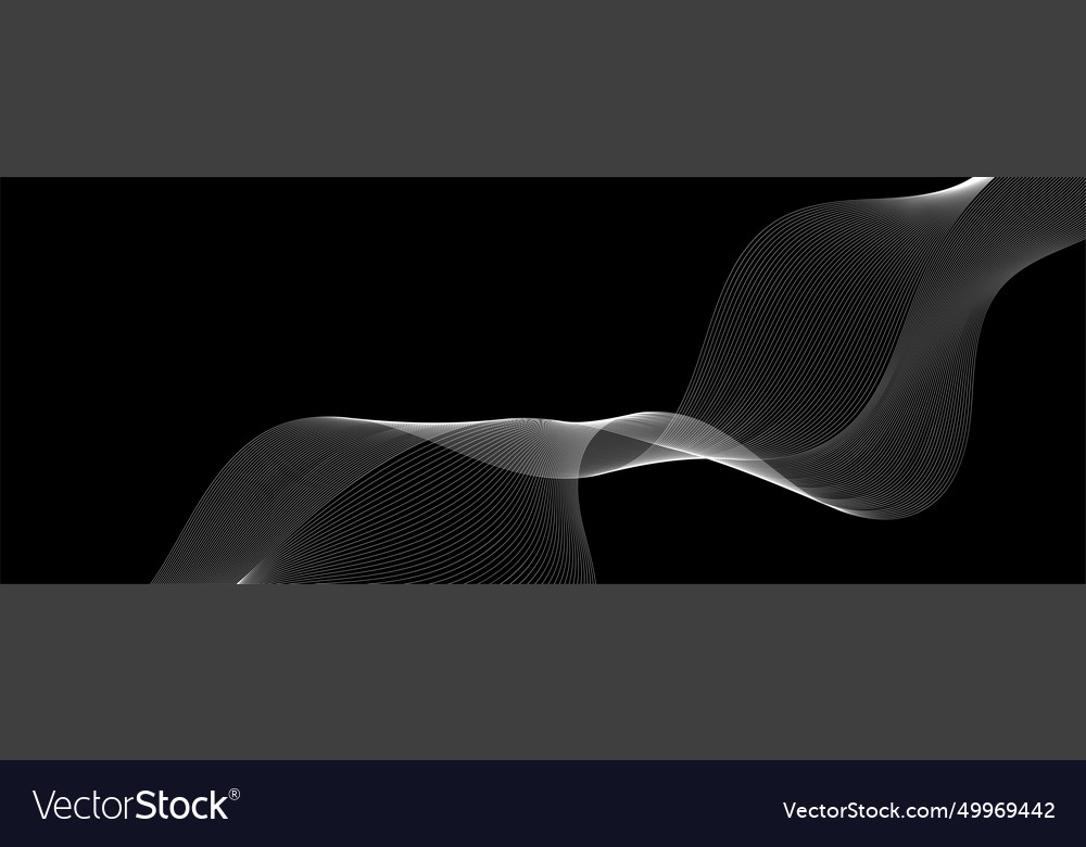 Black and white wavy stripes background vector image Black and white wavy stripes background