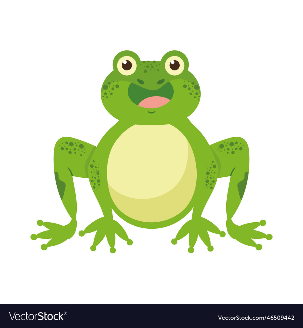 Cartoon toad mascot sitting Royalty Free Vector Image