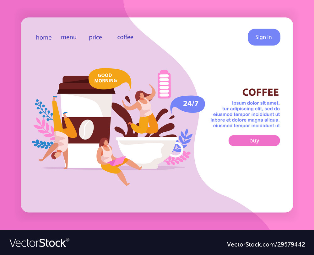 Coffee battery website background