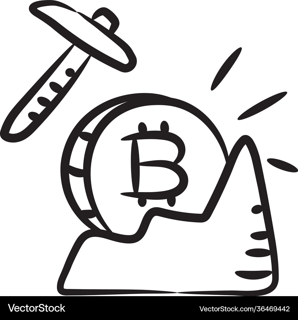 Cryptocurrency mining Royalty Free Vector Image