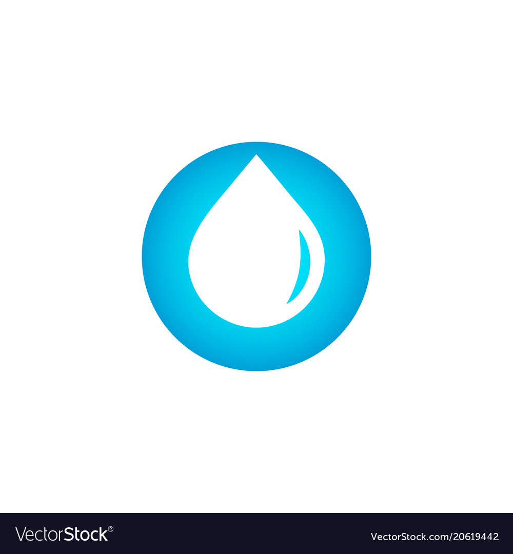 Drop logo clean water sign blue droplet