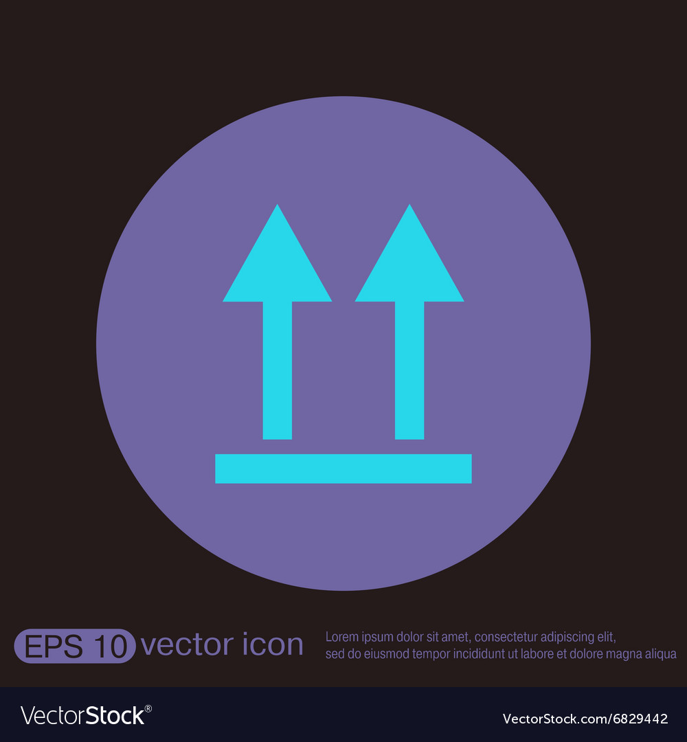 Fragile symbol arrow up logistic icon