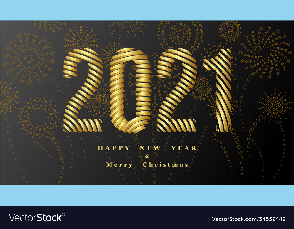 Happy new year 2021 holiday gold