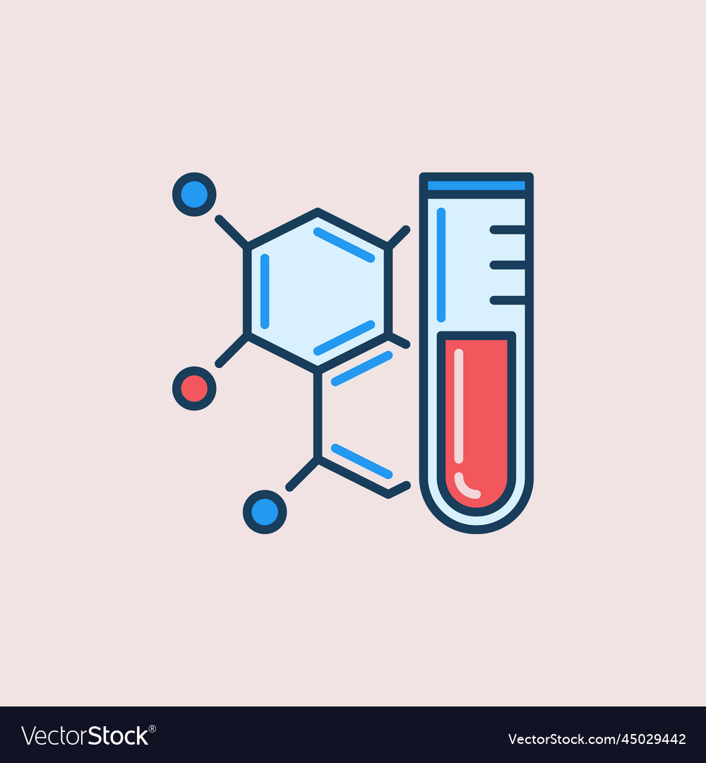 lab-test-tube-and-chemical-formula-colored-vector-image