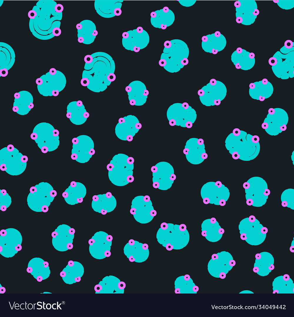 Line fingerprint icon isolated seamless pattern