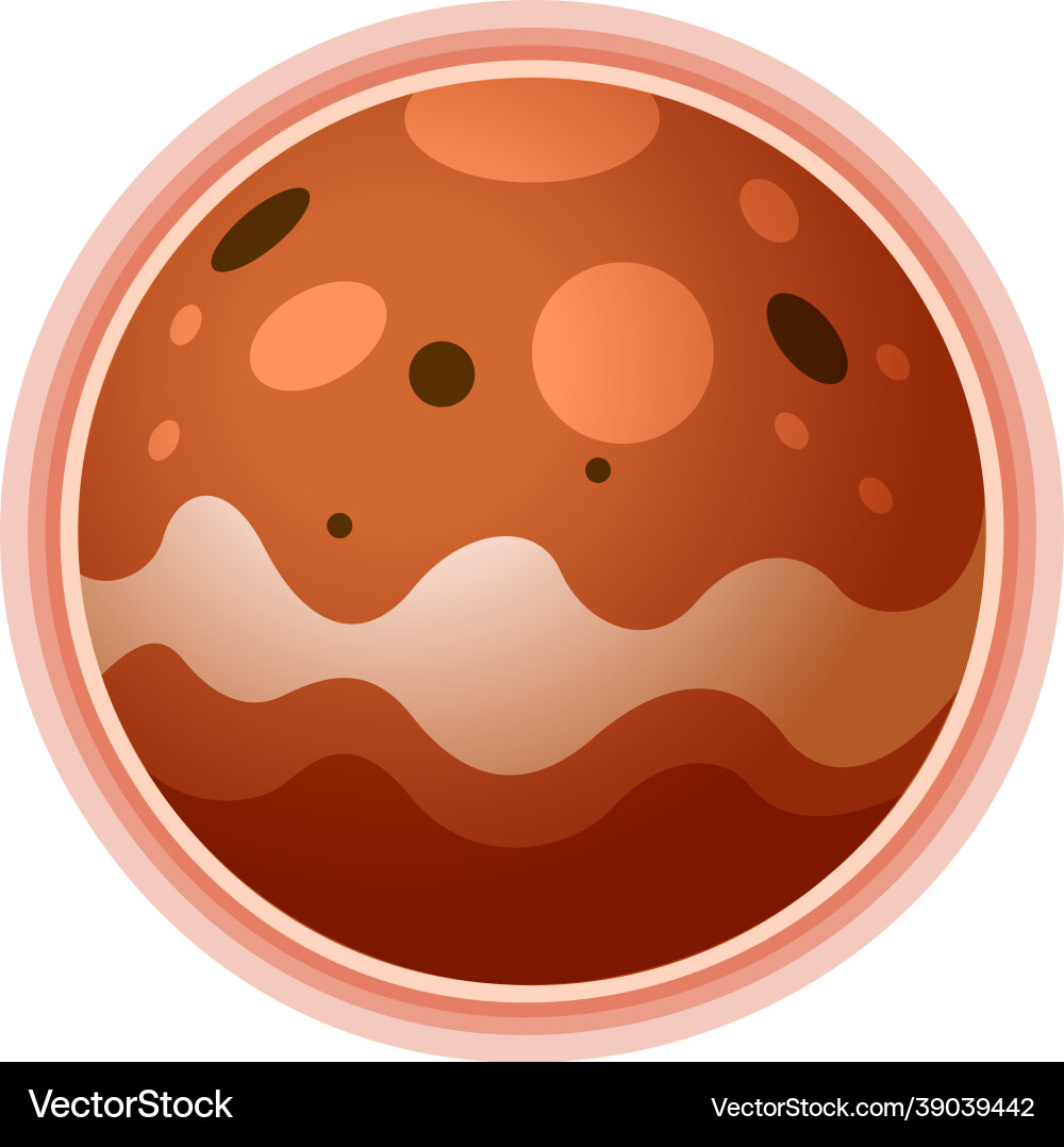 Mars space planet composition Royalty Free Vector Image