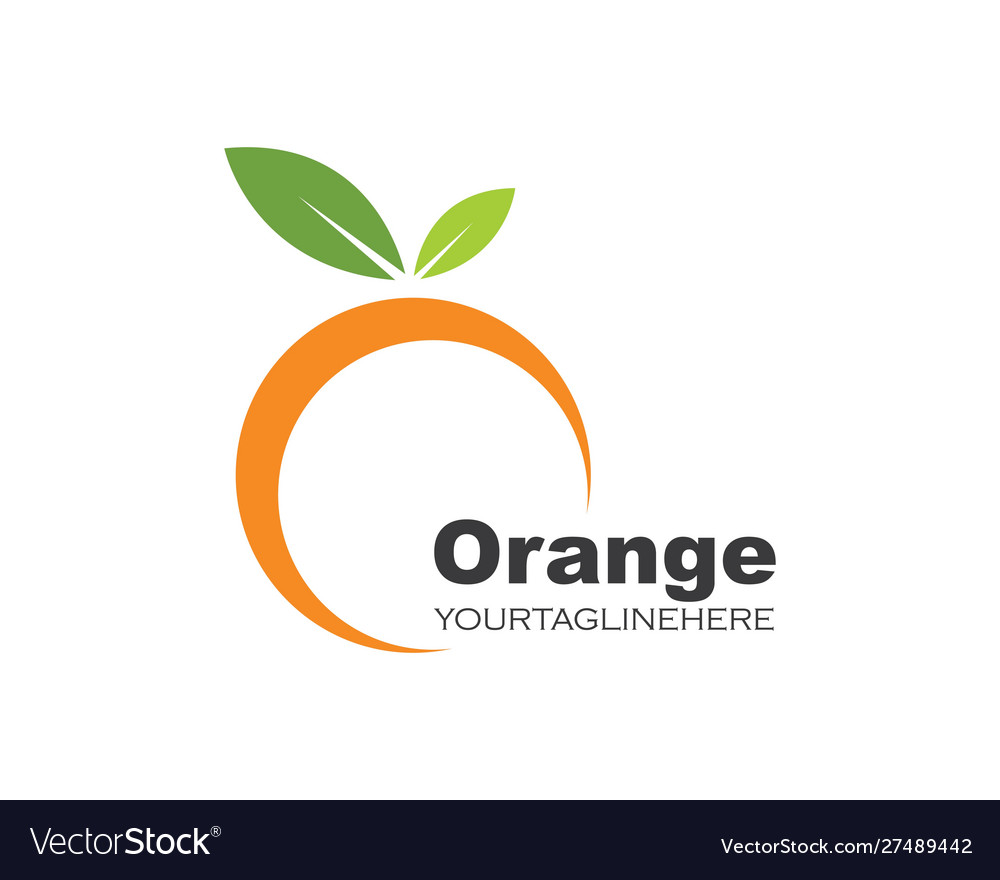 Orange fruit icon logo Royalty Free Vector Image