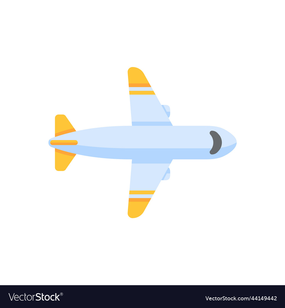 Passenger Plane Flying In The Sky Side View Vector Image