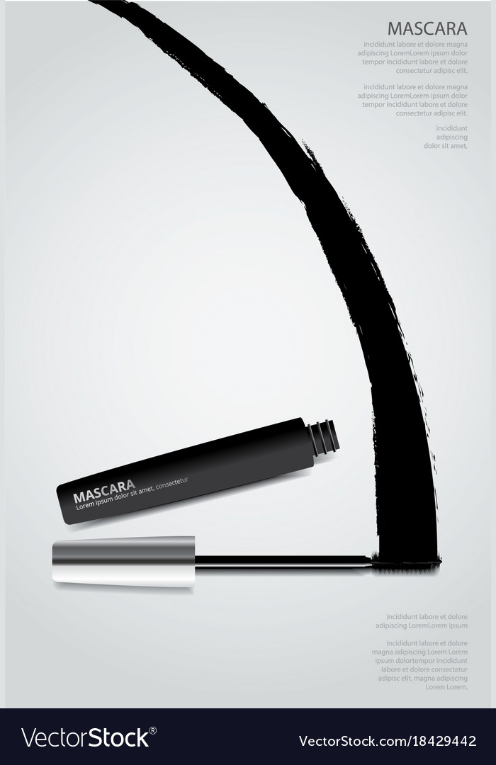 Poster cosmetic mascara