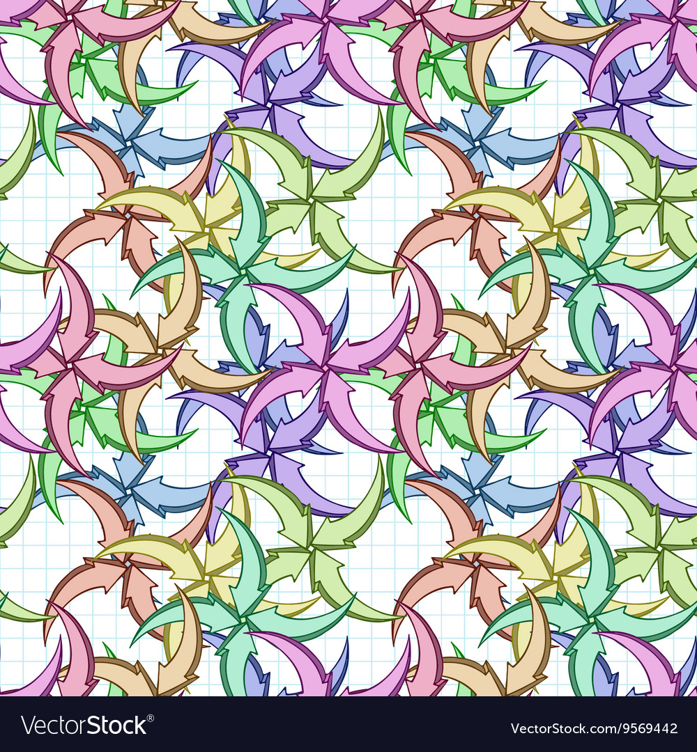 Seamless pattern of multi-colored volume