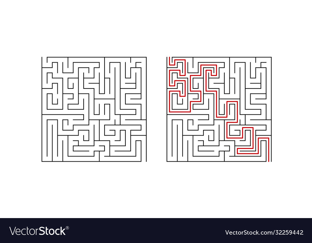 Simple puzzle with solution isolated Vector Image Simple puzzle with solution isolated