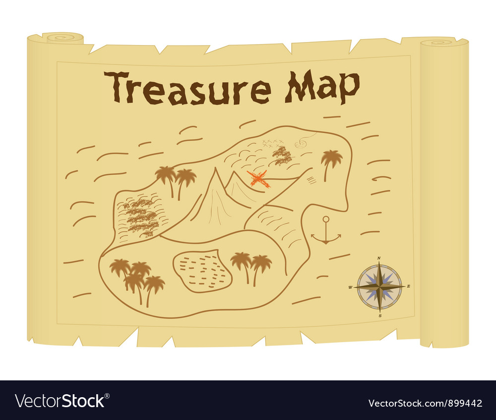 Treasure map Royalty Free Vector Image - VectorStock