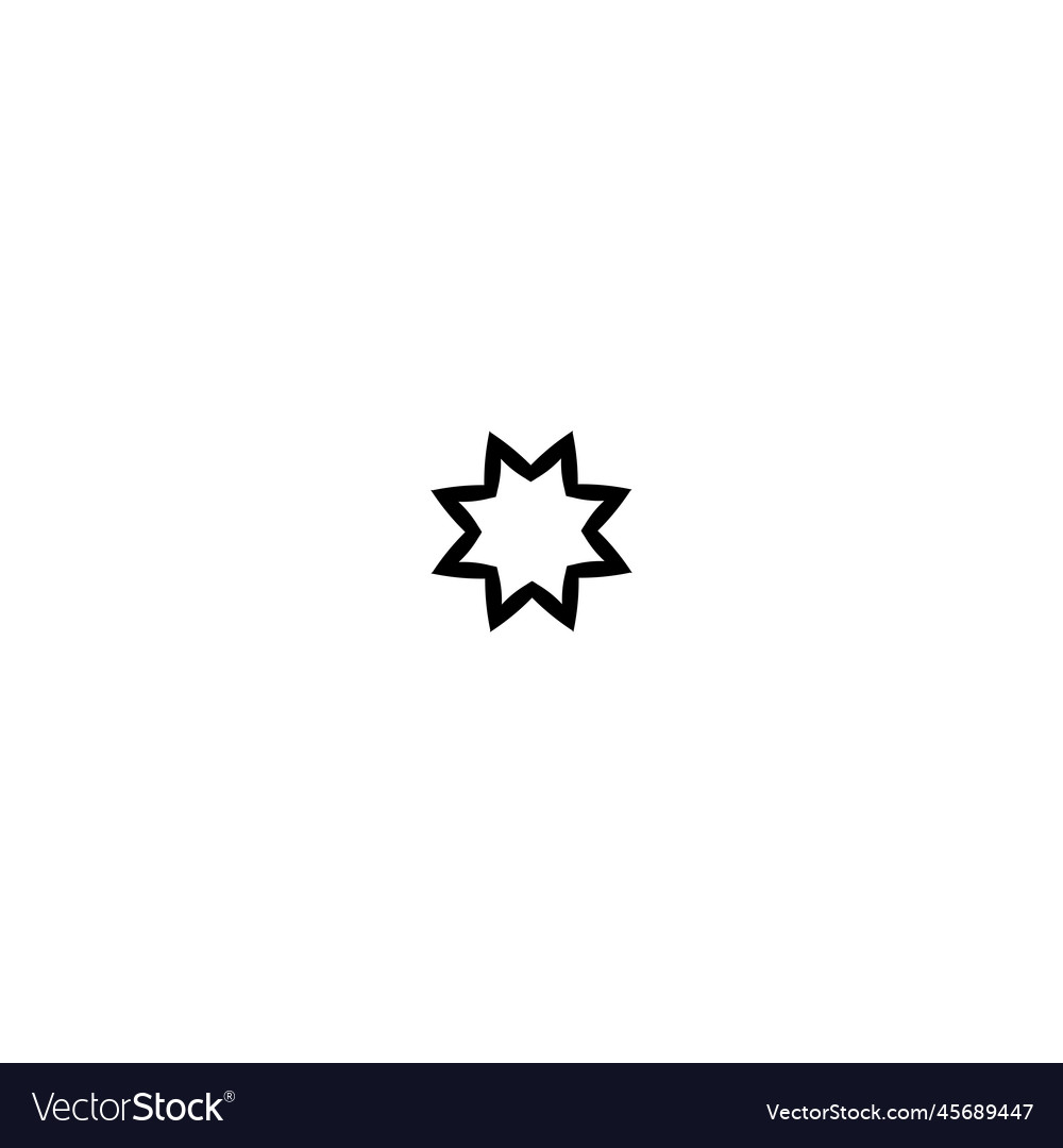 8-pointed star icon simple style poster Royalty Free Vector