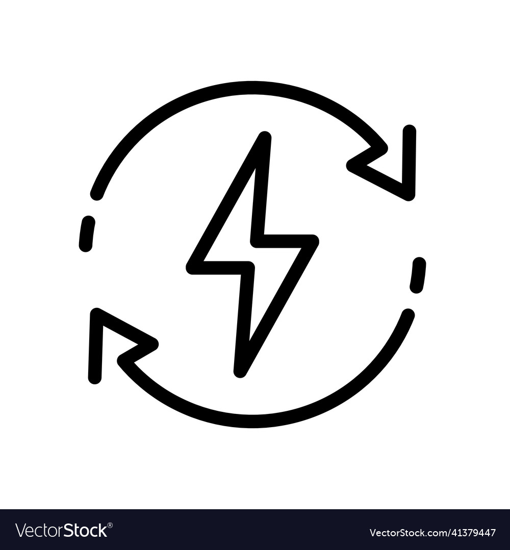 Backup power engine icon lightning bolt symbol