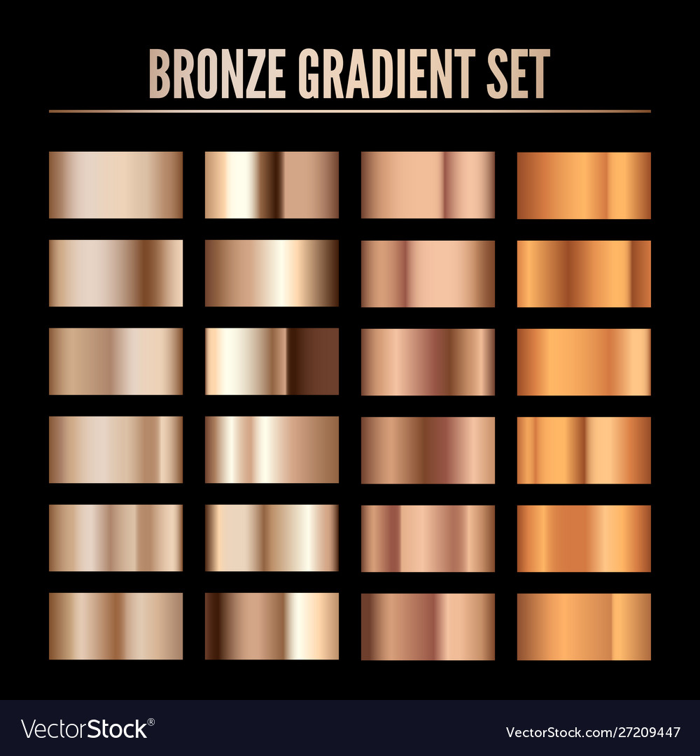 Bronze metal realistic gradient collection