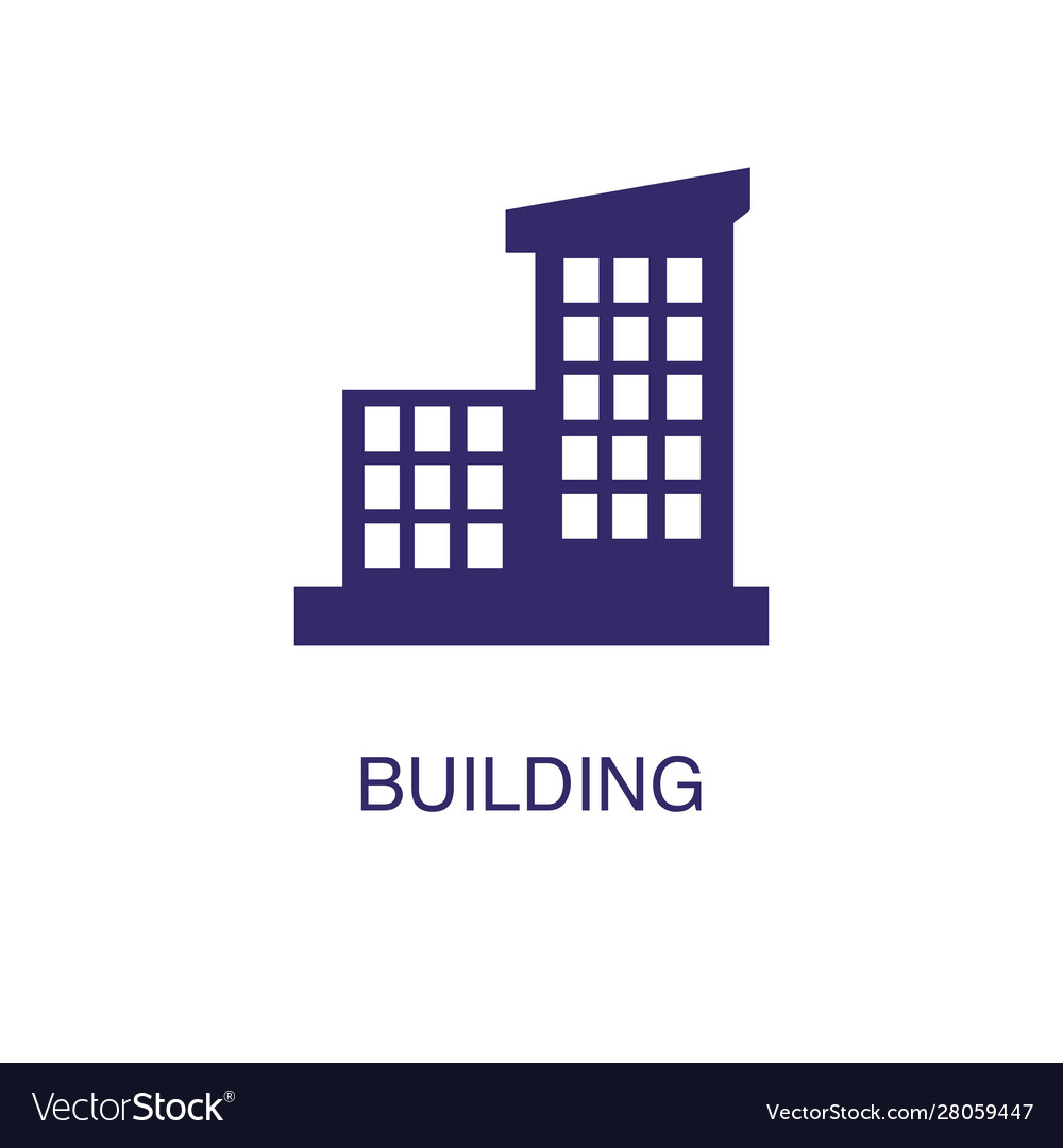Building element in flat simple style on white
