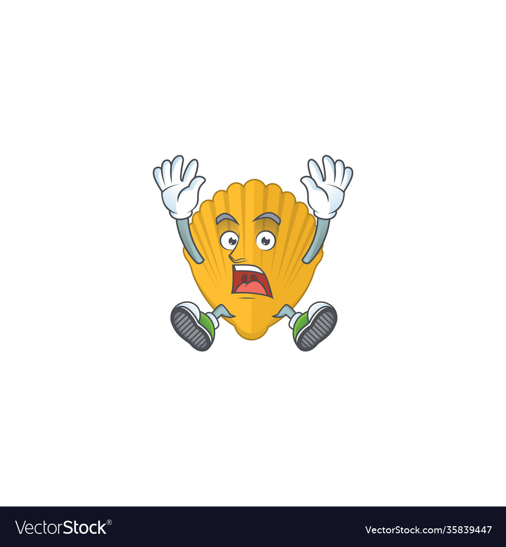 Cartoon yellow clamp having shocking gesture