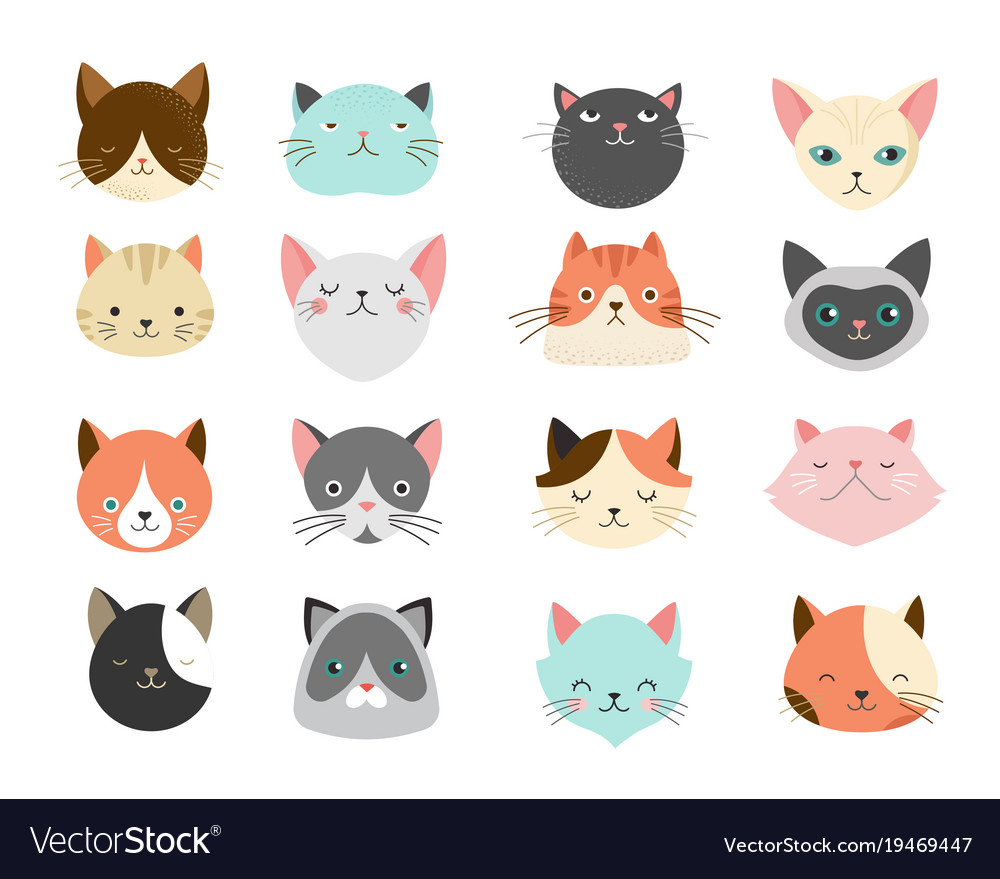 Collection of cats Royalty Free Vector Image - VectorStock