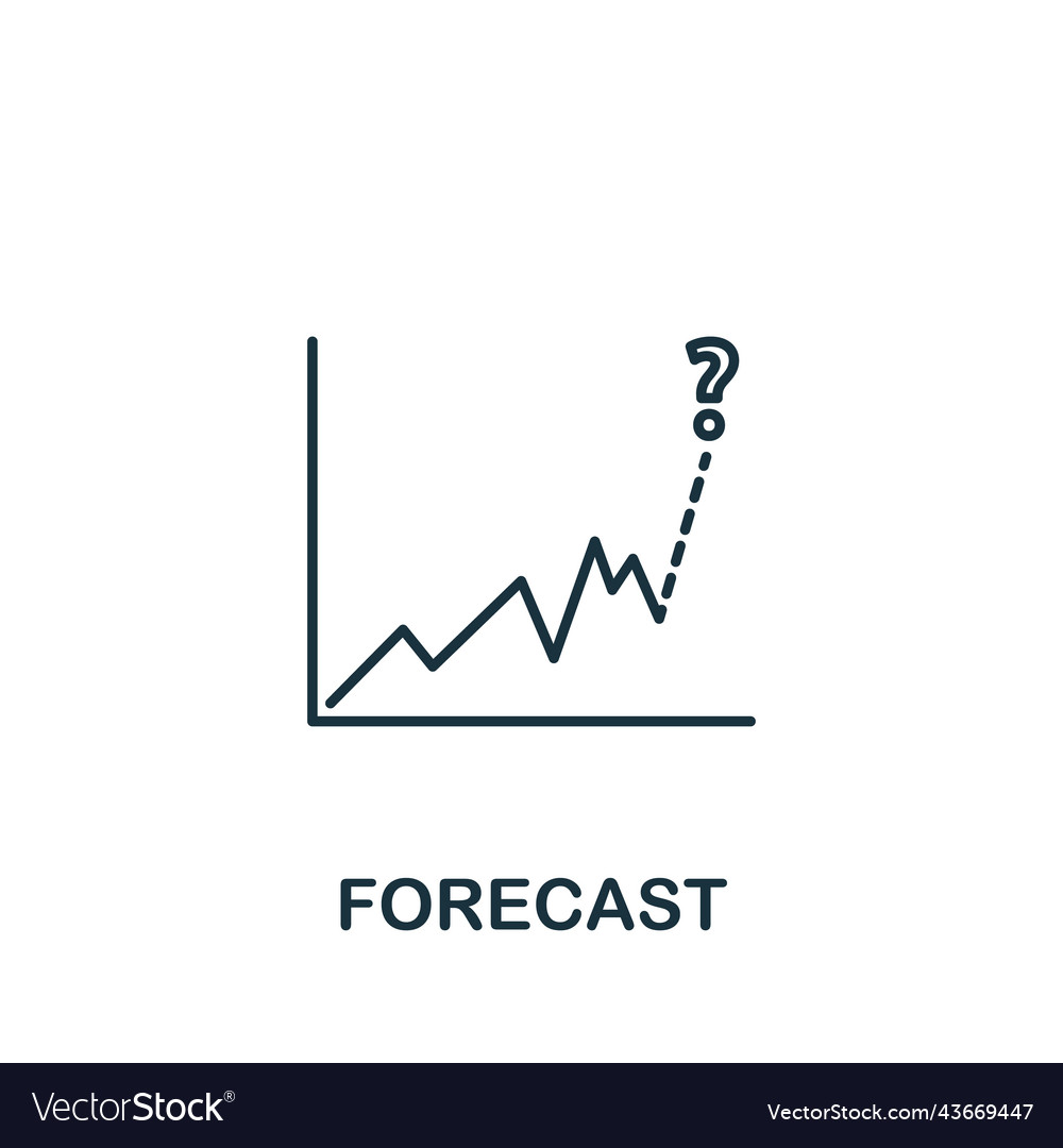 Forecast icon line simple for templates web
