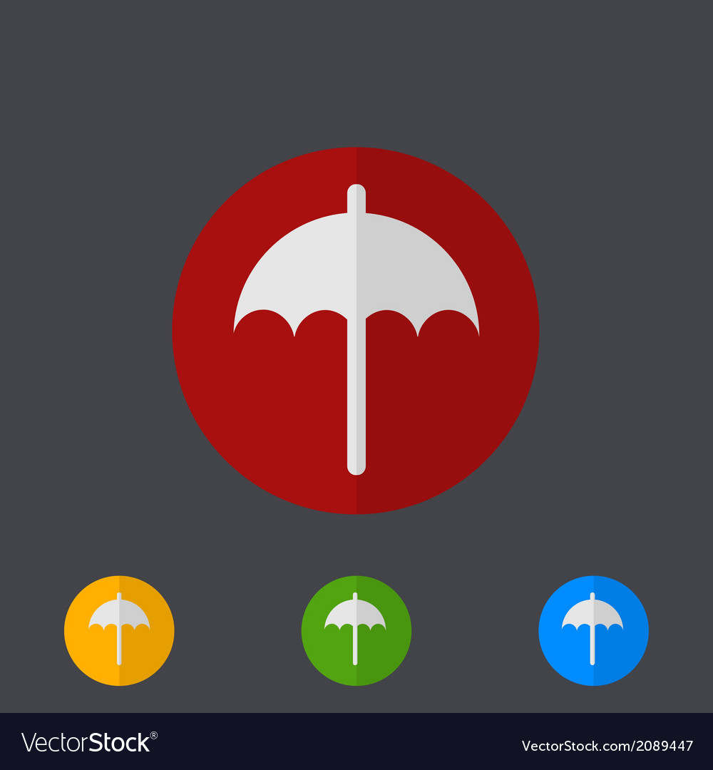 Modern circle icons set on gray