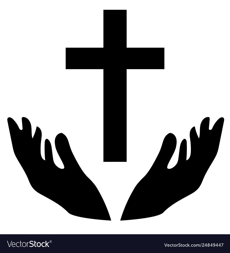 Praying hands Royalty Free Vector Image - VectorStock