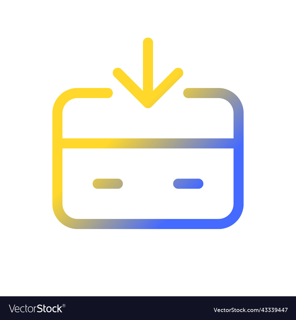Receive money pixel perfect gradient linear ui vector image Receive money pixel perfect gradient linear ui