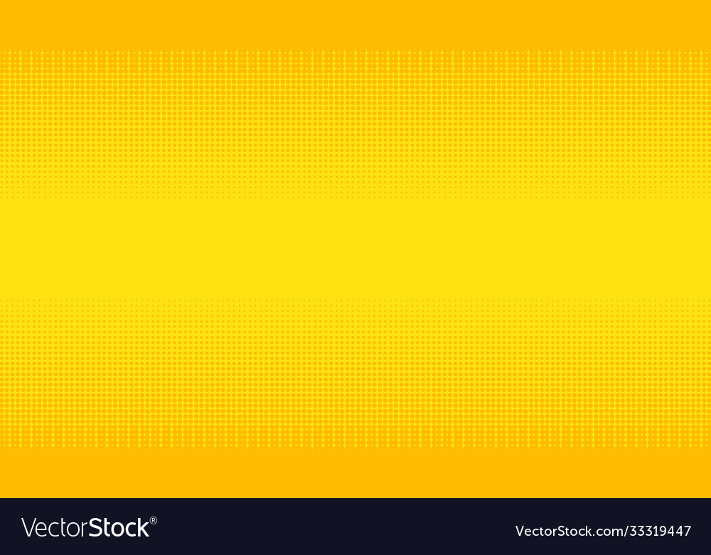 Retro comic yellow halftone gradient background